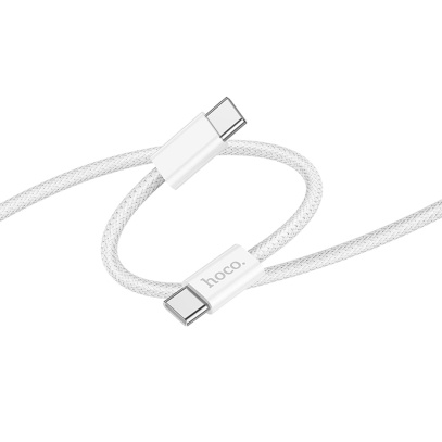 Кабель hoco. Hero 60W Charging Data Cable разъем Type-C – Type-C (X105) Белый
