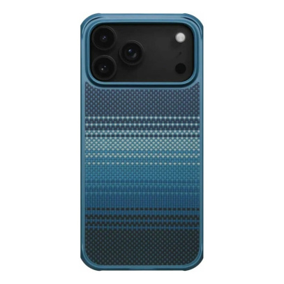 Чехол для iPhone 17 Pro Pitaka Aramid ProGuard Case (KI1703MGP) Moonrise, синий