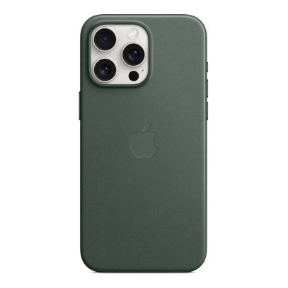 Чехол FineWoven Case для Apple iPhone 15 Pro Max с MagSafe Evergreen, зеленый