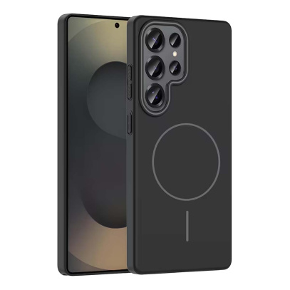 Чехол для Samsung Galaxy S25 Ultra c MagSafe Silicone Case Black, чёрный