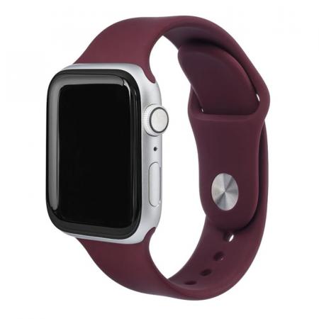 Силиконовый ремешок для Apple Watch 42/44/45 мм Marsala