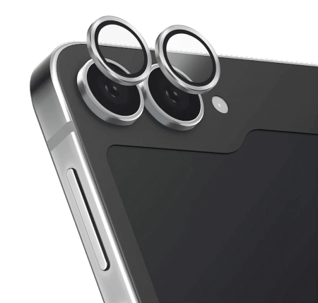 Защитное стекло для камеры Samsung Galaxy Z Flip6 UNIQ OPTIX Camera Lens protector Aluminium Silver, серебристый