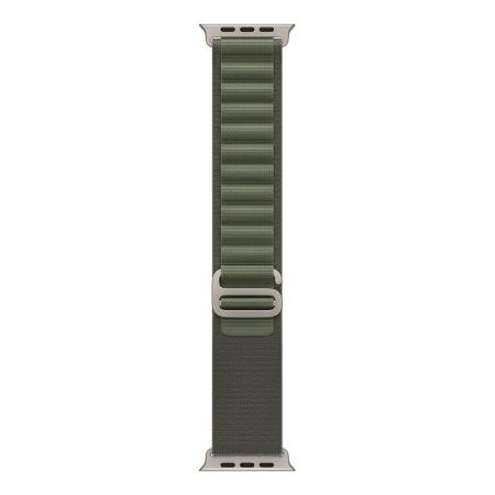 Apple Watch Ultra, 49 мм корпус из титана цвета «Natural», ремешок Alpine Loop размера S цвета «Green»