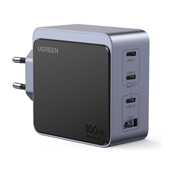 Зарядное устройство UGREEN X565 Nexode S 100W USB-A + 3 USB Type-C Fast Charger (35043) Серый