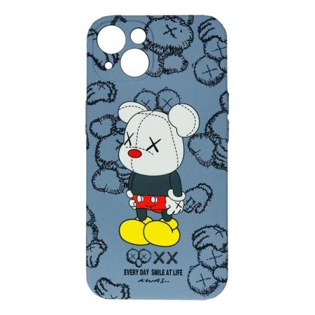 Чехол для iPhone 13 LUXO Super slim creative TPU case Синий с рисунком