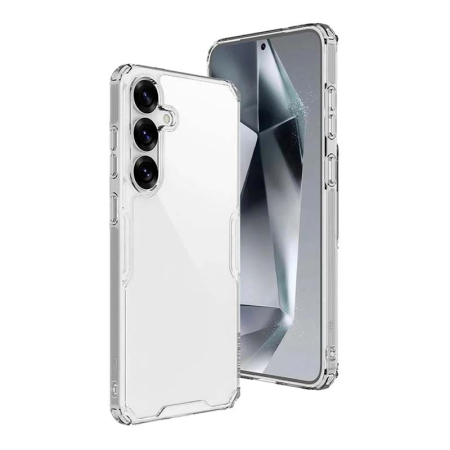 Чехол для Samsung Galaxy S25 Plus с защитой камер, Прозрачный