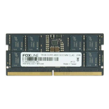 Оперативная память Foxline (FL4800D5S40) 16G DDR5 16GB 4800MHz CL40 SO DIMM 1x16