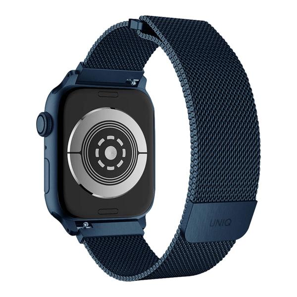 Ремешок UNIQ для Apple Watch 42/44/45 мм Dante Strap Mesh Steel (45MM-DANCBLU) Синий кобальт