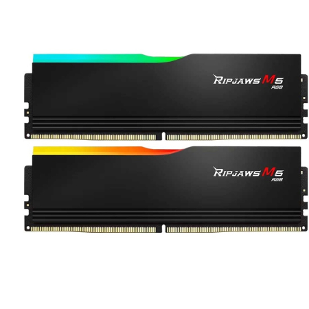 Оперативная память G.SKILL Ripjaws M5 RGB (F5 6000J3238G32GX2 RM5RK) DDR5 64GB 6000MHz CL32 UDIMM 2x32GB RGB Black