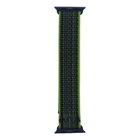 Ремешок для Apple Watch Series 42/44/45/49 Mutural Seasonal Yarn loopnylon Blue/Green, зеленый