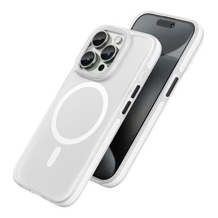 Чехол hoco. DROP PROOF Magnetic Smartphone Case для Apple iPhone 15 Pro Max Прозрачный белый