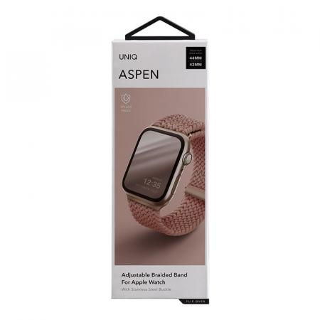 Ремешок UNIQ для Apple Watch 42/44/45 мм ASPEN Strap Braided (44MM-ASPPNK) Розовый