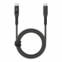 Кабель EnergEA FLOW USB-C на USB-C 5A DISPLAY 1,5 м (PD240W) Nanoweave Magnetic tie Черный