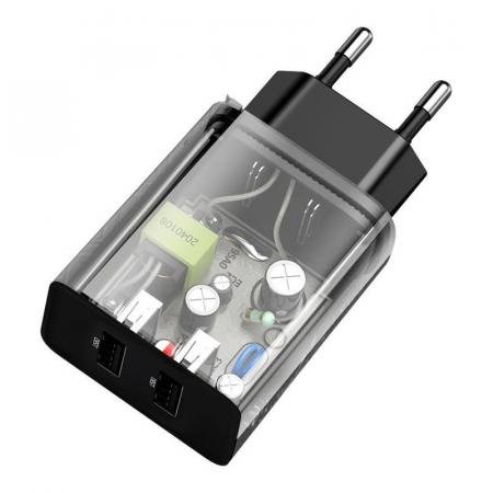 Зарядное устройство Baseus Speed Mini 2 USB-A 10,5Вт TC-012 (CCFS-R01) Чёрный
