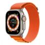 Apple Watch Ultra, 49 мм корпус из титана цвета «Natural», ремешок Alpine Loop размера L цвета «Orange»