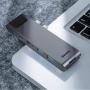 Переходник Baseus для MacBook HUB TB3 C+ (Dual Type-C to USB3.0/HDMI/Type-C/SD/Micro/LAN) (CAHUB-L0G) Deep Grey, темно-серый