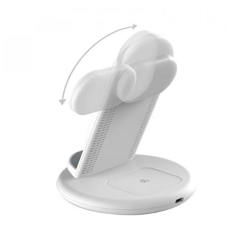 Беспроводное зарядное устройство WiWU Power Air 3в1 Wireless Charger White, белый