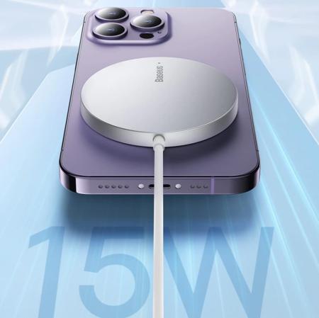 Беспроводное зарядное устройство Baseus Simple Mini3 Magnetic Wireless Charger 15W CCJJ040012 (BS-W529) White, белый